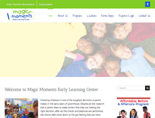 Tablet Screenshot of magicmomentsearlylearningcenter.com